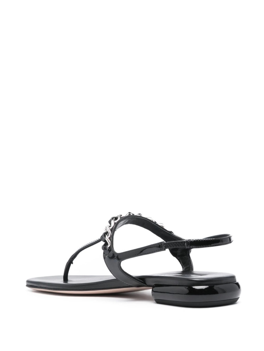 Miu Miu Pearl Chain Thong Sandals - Picture 14 of 16